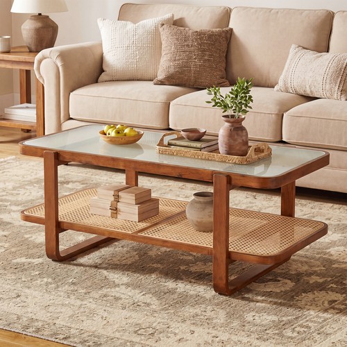Rattan coffee table - rattan,