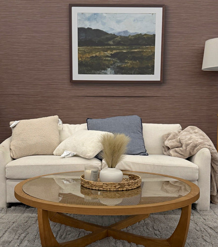 Round glass top coffee table - top,