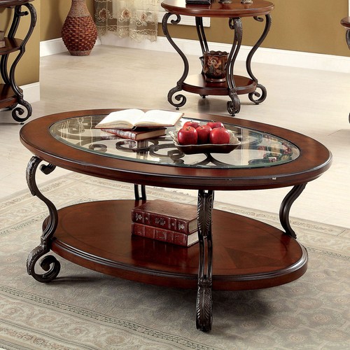Oval coffee table glass - oval,